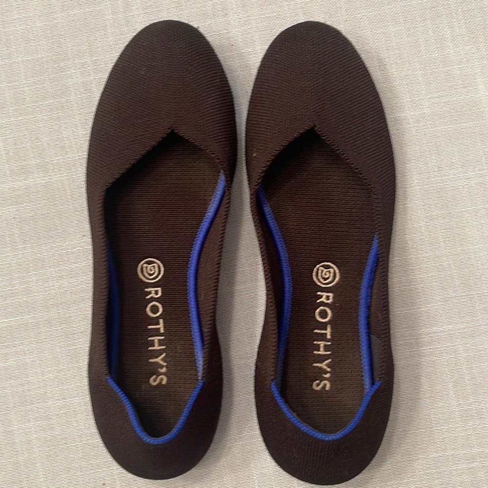 Rothy’s black rounded toe ballet flat size 11